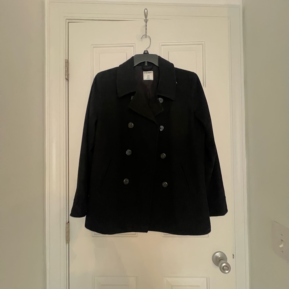 Old Navy Black Peacoat Double-Breasted Classic